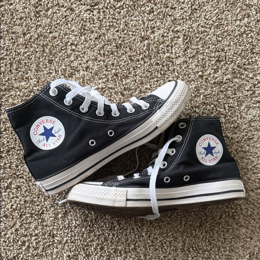 Converse Black and White High Top Sneakers